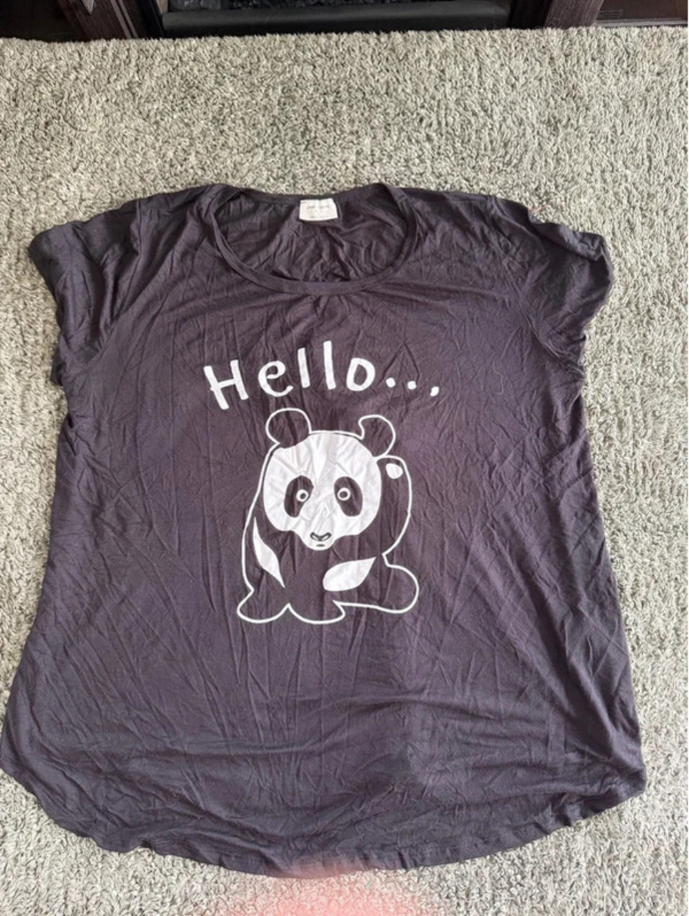 Free Kisses Plus Size 3X Panda Print T-Shirt
